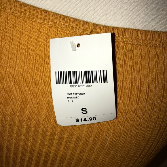 *SOLD* FOREVER 21 Crop Long Sleeve Yellow/Mustard Shirt Top🧡 - Picture 5 of 7